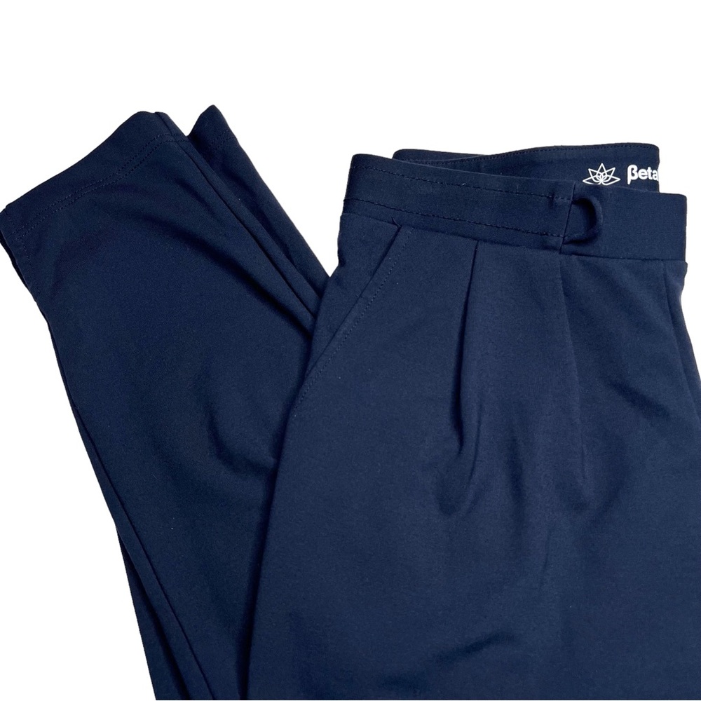 Betabrand Woman’s Pleated Slim Skinny Leg Soho Jogger Ponte Dress Pants W1528